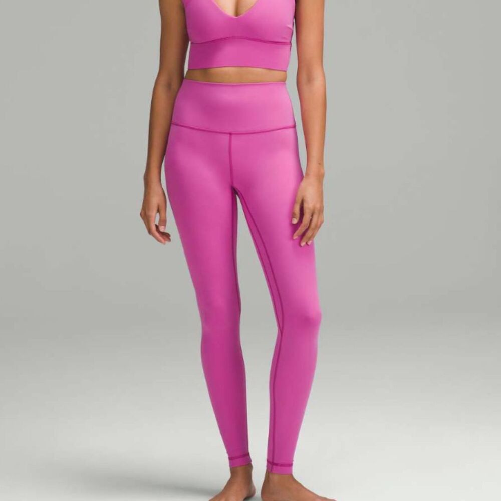 Women Lululemon Align High-Rise Pant 28" Pow Pink Tone Size 8 Yoga Athleisure